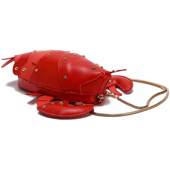 Crayfish Shape Handbag Novelty Animal Shaped Purse Crossbody Bag Detachable :3 - Picture 1 of 5